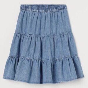 H&M Flared Denim Skirt